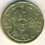 Euro - 20 Euro Cent - Greece - 2002 - Latón - KM# 185 - Obv: Bust of John Kapodistrias half right Rev: Denomination and map - 0